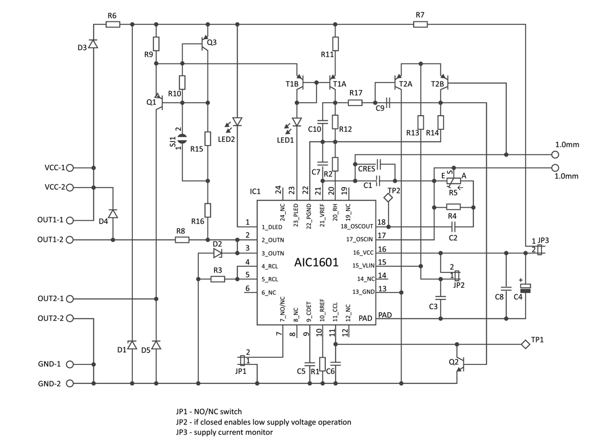 Schematic - Apex Microtechnology AIC1601 Evaluation Board